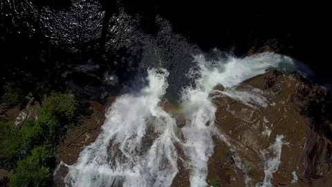 Waterfall in forest Stock Footage 81203742