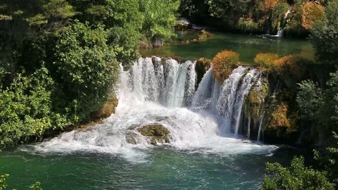 Waterfall in the forest 库存影片 89183937