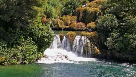 Waterfall in the forest 库存影片 89183941