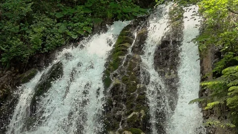 Waterfall in the forest Stock Footage 90305083