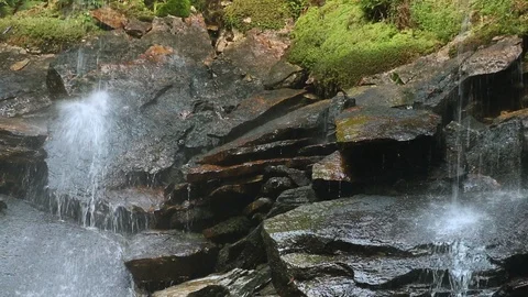 Waterfall in forest Stock Footage 107461698