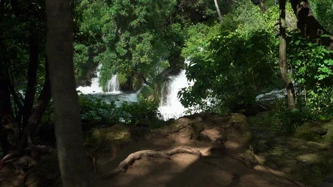 Waterfall in the forest Stock Footage 108676849
