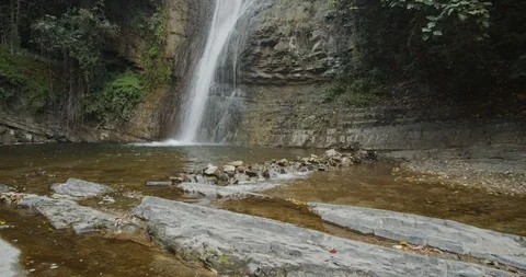 Waterfall in the forest Stock Footage 121410987