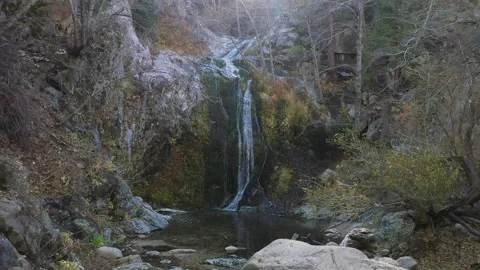 Waterfall in forest 库存影片 150011391