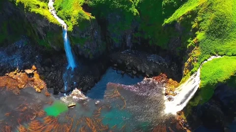 Waterfall in the forest Stock Footage 252435544