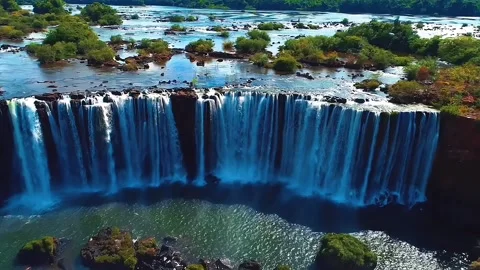 Waterfall in the forest Stock Footage 252436207