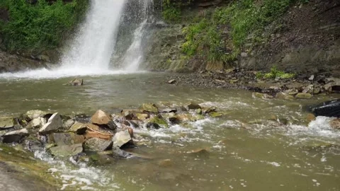 Waterfall in the forest Stock Footage 275510552