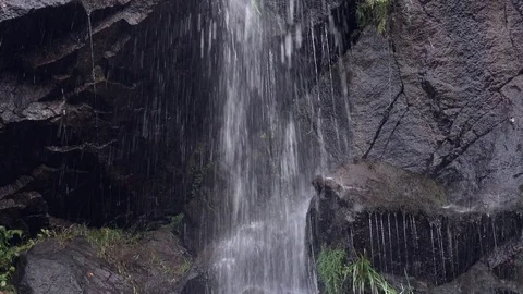 The waterfall in the forest ,Harz mountains Stockbeeldmateriaal 76953082