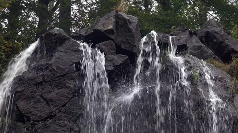 The waterfall in the forest ,Harz mountains Stock Footage 76955872
