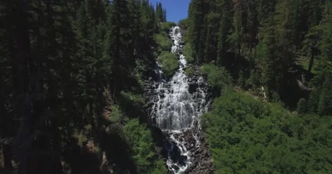 Waterfall Forest Lake Stock Footage 65705680