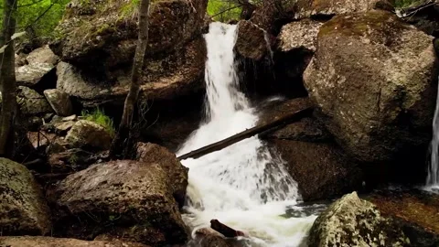 Waterfall in the forest mountains	 Stock Footage 149318324