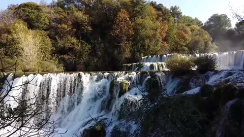 Waterfall in the Forest Park Stock Footage 167802578