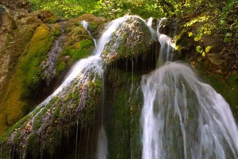 Waterfall in forest Stock Photos