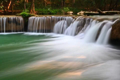 Waterfall in forest Stock Photos