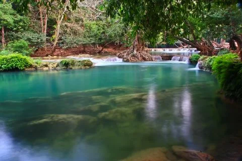 Waterfall in forest Stock Photos