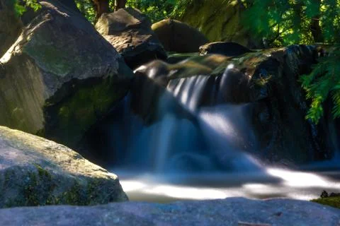 Waterfall in forest Foto stock