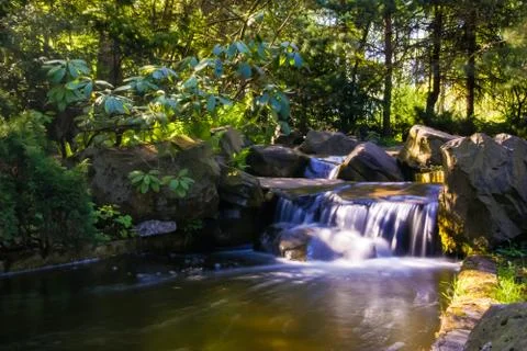 Waterfall in forest Stock Photos