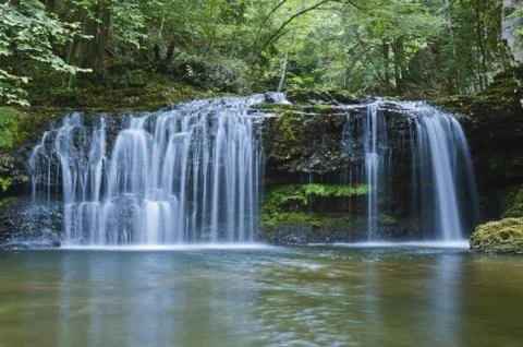 Waterfall in the forest Stock Photos