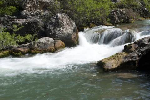 Waterfall in the forest Stock Photos