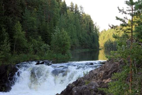Waterfall in the forest Stock Photos