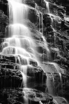 Waterfall in the forest Foto stock