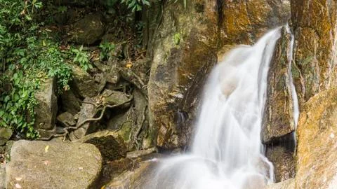 Waterfall forest Stock Photos
