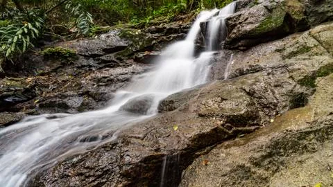 Waterfall forest Stock Photos
