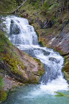 Waterfall in forest Stock Photos