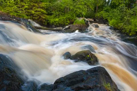Waterfall in the forest Stock Photos