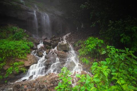 Waterfall in the forest Stock Photos