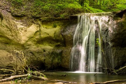 Waterfall in the forest Stock Photos