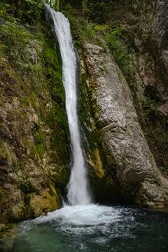 Waterfall in forest Stock Photos