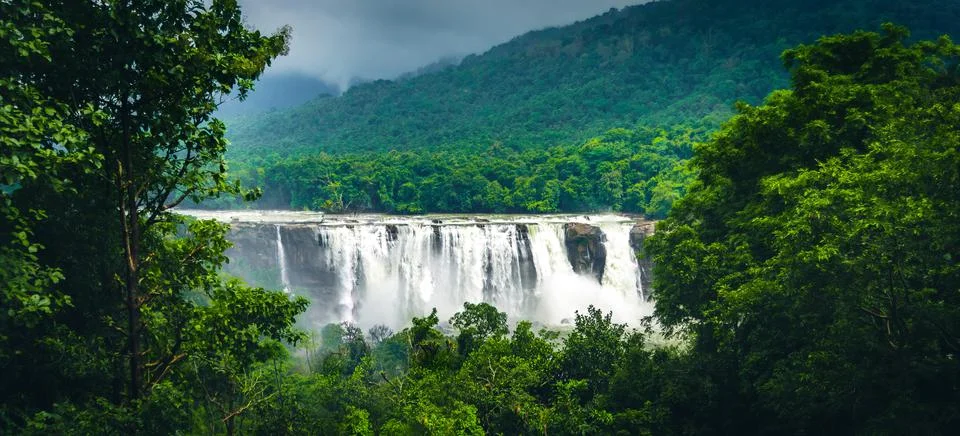 Waterfall in a forest Stock Photos