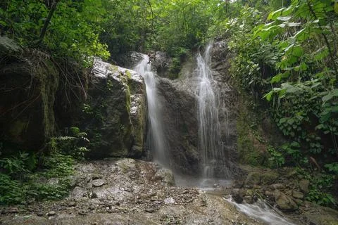 Waterfall in the forest Stock Photos