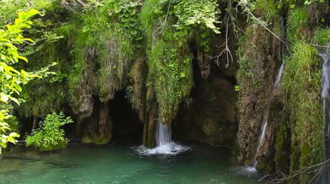 Waterfall in the forest, Plitvice Lakes National Park, Croatia 動画素材 26706731