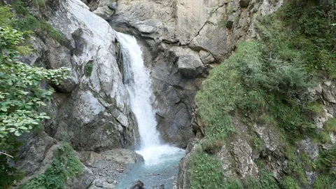 Waterfall in the forest real time Stock Footage 123544672