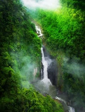Waterfall in forest, Thailand Stock Photos