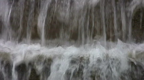 Waterfall fountain closeup HD Stock Footage