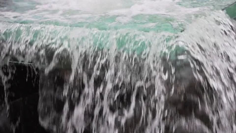 Waterfall fountain  flow background down decorative Video stock 111764102
