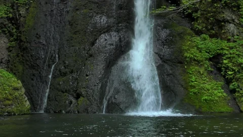 Waterfall in the fresh green Stock Footage 144820575