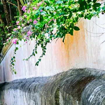Waterfall in garden Stock Photos