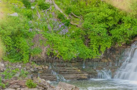 Waterfall in a glen Stock Photos