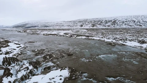 Waterfall Godafoss 2 Stock Footage 100309225