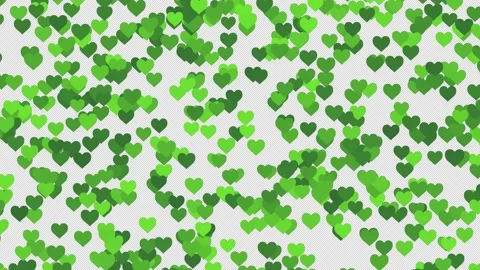 Waterfall of Green hearts Stock Footage