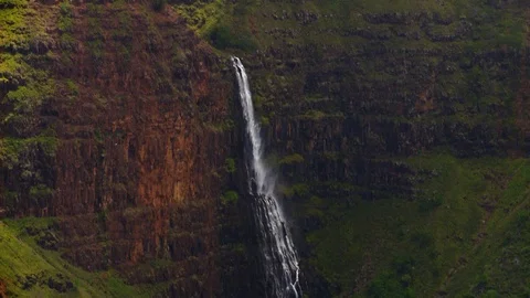 Waterfall in green mountain Stock Footage 99079235