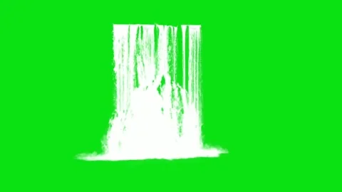 Waterfall Green Screen background Animation Stock video Vidéo 269545668