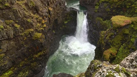Waterfall Grotto Stock Footage 73264978