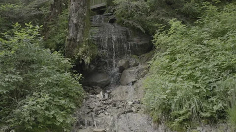 Waterfall handheld shot in slow motion, slog3 Stock Footage 166647839