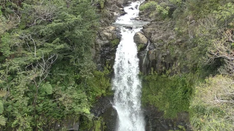 Waterfall in Hawaii Stock Footage 87634607