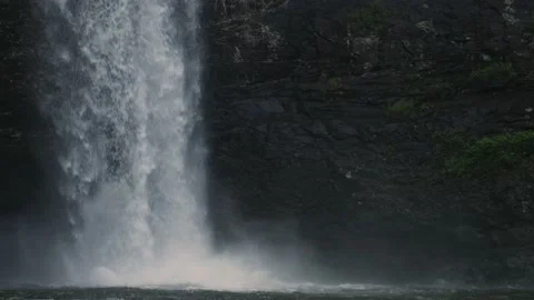 Waterfall with Heavy Water Vídeo Stock 132904750